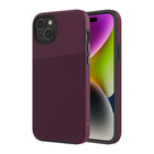 AXS - PROTech Plus étui mince anti-choc avec double couche pour Apple iPhone 15 - Sangria-Résistant aux chutes jusqu’a 10 pieds