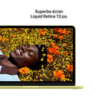 Apple - Portatif MacBook Neo 13 po - A18 Pro - SSD 256 Go - Mémoire 8 Go - Agrume-à votre avantage, en son et en image - MacBook Neo intègre une caméra FaceTime HD 1080p, un réseau de deux micros qui amplifient votre voix pour une clarté exceptionnelle, et deux haut-parleurs latéraux qui diffusent un son immersif en Audio spatial