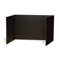 Pacon - Panneaux de confidentialité à 3 panneaux - noir - 16 po H x 48 po L x 12 po P - Paquet de 4-Les panneaux de confidentialité robustes sont fabriqués en carton ondulé, parfaits pour un bureau, une table ou un ordinateur