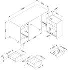 South Shore - Table d’artisanat et de couture sur roulettes Crea, blanc pur (7550728)-TROIS TIROIRS ET UNE TABLETTE: trois grands tiroirs très pratiques sur coulisses en métal ont été ajoutés pour vous permettre de ranger vos tissus et votre petit matériel. Vous disposerez aussi d’une tablette coulissante avec goujons amovibles pour classer et ranger les bobines de fil.