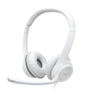Logitech H390 Casque Stéréo Filaire pour PC/Ordinateur Portable avec Microphone Antibruit - Blanc-Son stéréo numérique : Les haut-parleurs affinés offrent un son numérique amélioré pour la musique, les appels, les réunions et plus encore