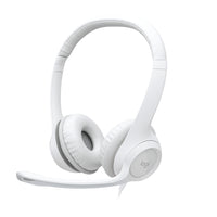 Logitech H390 Casque Stéréo Filaire pour PC/Ordinateur Portable avec Microphone Antibruit - Blanc-Son stéréo numérique : Les haut-parleurs affinés offrent un son numérique amélioré pour la musique, les appels, les réunions et plus encore