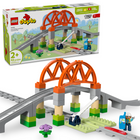 LEGO - DUPLO Town Ensemble d'extension Pont et rails de train-Le pont mesure plus de 24 cm de haut et 105 cm de large