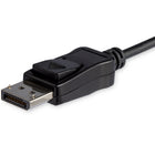 Startech - Câble adaptateur vidéo 6 pieds USB Type-C vers DP 1.4 Mode alternatif - Noir-Câble adaptateur vidéo intégré : Ce câble USB-C vers DP minimise la perte de signal et les points de défaillance potentiels grâce à un connecteur DP à verrouillage, immunité/protection ESD Air/Contact niveau 4 et blindage EMI