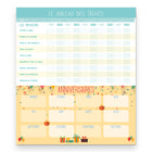 Blueline - 2024-2025 Calendrier Magnétique Frigobloc - 14 po x 1+F3:F353 1/2 po - Français-Boucle élastique et crayon rétractable inclus pour que vous puissiez modifier votre emploi du temps au besoin