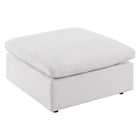Modway - Commix Trop rempli Terrasse extérieure Ottoman in Blanc-Ottoman extérieur patio