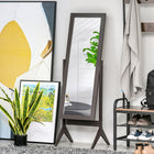 HOMCOM - Miroir pleine longueur free - 18,5 po l x 58,25 po h - brown-Le miroir pleine taille peut être installé dans votre salle de bain, dressing, chambre, etc. 