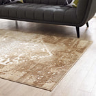 Modway - Rosina Médaillon vintage vieilli Tapis de comédie 8 pi l x 10 pi L - Tan and Cream-Fil polypropylène / chenille