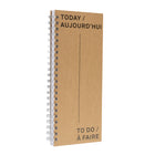 Gry Mattr - Cahier de notes de tâches à accomplir - 4,7 x 11,7 po - ligné - 100 feuilles - kraft-Reliure spirale, glisse facilement sur votre bureau ou dans votre sac