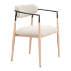 Zuo - Equinox Chaise de salle à manger - Gris huître/Naturel-Aucun assemblage requis
