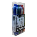 Zebra - Stylos à bille Z-Grip rétractables – 1,0 mm – assortis – paquet de 12-Encre très fluide