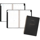 AT-A-GLANCE - Agenda hebdomadaire/mensuel Signature 2025 - 8 1/2 po H x 5 3/4 po l - Noir - Anglais-Couverture noir avec spirale bronze antique
