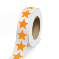 JAM Paper - Rouleaux d'étiquettes standard - Sherrif Star - 2 3/4 x 2 3/4 - orange fluo - 125 étiquettes/rouleau-Couleur : Orange fluo | Faites ressortir votre courrier avec des étiquettes d'adresse d'expédition colourées.