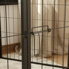PawHut - Parc à chiens robuste 6 panneaux avec porte pour grands chiens - 39 po H-Couleur : gris