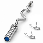 MotionGrey - Barre EZ olympique  pour l’entraînement musculaire - 120 cm - Argent-Barre EZ olympique de 120 cm conçue pour les exercices de musculation