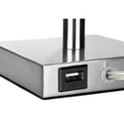Monarch Specialties - Luminaire - 17 po H Lampe De Table - Port Usb Inclus - Ensemble De 2 - Métal Nickelé - Abat-Jour Ivoire-6