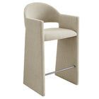 Modway - Talia 41 pouces Tissu rembourré Tabouret de bar - Lin-Tissu rembourré