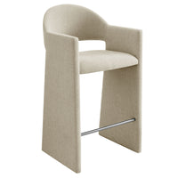 Modway - Talia 41 pouces Tissu rembourré Tabouret de bar - Lin-Tissu rembourré