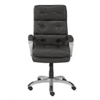 Brassex - Hendrick Chaise de bureau - grise-Conception ergonomique avec dossier complet et appui-tête pour un soutien total pendant le travail