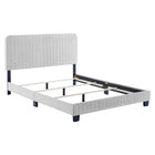 Modway - Celine Chenal Touffé Performance Velvet Lit simple, Gris clair-Lit simple