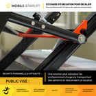 Mobile StairLift - EZ - Chaise d’évacuation - noir-Cadre en aluminium léger pesant 30 lb pour une manipulation et une portabilité faciles