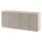 Hudson&Canal - Table de buffet Alston 68" L - Aulne blanc-Le dessus a une capacité de poids de 75 lb, la zone de rangement intérieure peut contenir 20 lb sur chaque étagère