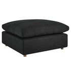 Modway - Commix Duvet Rempli Trop Rempli Ottoman - Noir-Construction en bois massif