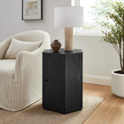 Modway - Kade Facettés Bois Table d’appoint - Noir-Rangement d’armoires avec tablette fixe