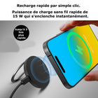 MyBat - Chargeur sans fil DockIt 360° compatible recharge magnétique + Support bague - Noir-Support mains libres idéal - Positionnez votre téléphone verticalement pour regarder des vidéos, passer des appels ou travailler sans le tenir