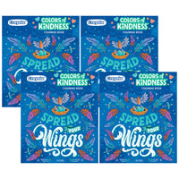 Crayola - Livre de coloriage pour adultes Couleurs de gentillesse - Paquet de 4-PAGES DE COLOURIAGE COULEURS DE GENTILLESSE : Vendues en pack de 4, chaque livre comprend 40 pages à colourier avec des messages gentils à partager.