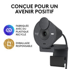 Logitech Brio 300 Webcam Full HD avec confidentialité, micro à réduction de bruit - Graphite-Ce produit a été certifié conforme aux normes de compatibilité de Google, Google n'est pas responsable du fonctionnement de ce produit ni de sa conformité aux exigences de sécurité