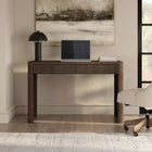 Hudson&Canal - Bureau rectangulaire cannelé Palmera - 47,5 po l - Chêne brun-Un design contemporain moderne pour votre bureau à domicile, votre coin cuisine, votre salon et plus encore