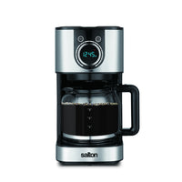 Salton - Cafetière numérique 12 tasses - acier inoxydable-Minuterie de 24 heures programmable: Réveillez-vous à l’odeur du café