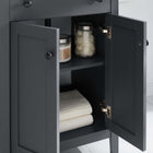 Modway - Nantucket 24" Vanette de salle de bain - Gris blanc-Trous de robinet centraux 8"