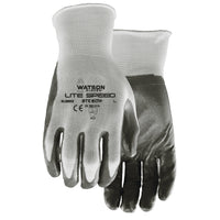 Watson Gloves - Stealth Lite Speed Gants - Grand - 1 Paire-Enduit de nitrile résistant à l’usure
