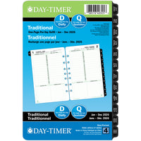 Day-Timer - Recharge datee 2026 1 page/jour de bureau - 8 1/2 po H x 5 1/2 po l - bilingue-Format des pages : 8 1/2 po H x 5 1/2 po l