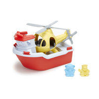 Green Toys - Bateau de Sauvetage & Hélicoptère-Fabriqué à partir de plastique 100 % recyclé