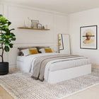 Nexera - Lit Queen tiroirs, Blanc-6