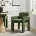 Modway - Daven Tissu Chaise de salle à manger rembourrée in Feuillage-Coussin en mousse haute densité
