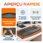 Delton - Clavier ergonomique sans fil KB250, noir-Compatible avec les systèmes d'exploitation Windows et macOS