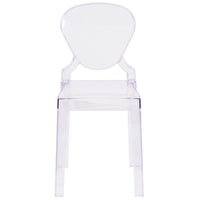 Flash Furniture -  Chaise fantôme transparente avec dossier à larme-Chaise d'appoint de style classique