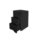 Modern Homes - Meuble de rangement style rotin à 3 tiroirs - Noir-Trois tiroirs spacieux pour un rangement organisé