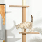PawHut - Arbre à chat du sol au plafond 100 po avec 3 perchoirs - brun-Dimensions : 16,9 po L x 10,6 po l x 89,8-102,4 po H (43 x 27 x 228-260 cm) 