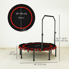 Soozier - Trampoline De Rebond Pliable 48 po Avec Poignée Réglable À 5 Niveaux-Le design pliable permet de gagner de la place et un rangement facile partout  
