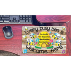 Ashley Productions - Smart Poly Tapis de souris pour ordinateur - 8" x 10" - Chaque abeille occupée est la bienvenue ici - Paquet de 6-Utilisez en classe, à la maison ou au bureau.