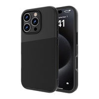 AXS - PROTech Plus Étui mince anti-choc avec double couches pour Apple iPhone 16 Pro - Noir-Résistant aux chutes jusqu’a 10 pieds