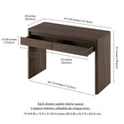 Hudson&Canal - Bureau rectangulaire Ashcroft - 48 po l - Chêne brun-Caractéristiques assemblage facile