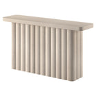 Hudson&Canal - Console rectangulaire cannelée Olie 55 po de large - Blanc aulne-La table de montage supporte un poids maximal de 60 livres