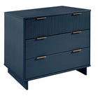 Manhattan Comfort - Granville commode et chiffonnier modernes - bleu minuit - ensemble de 2-Base de balai moderne ouverte avec pieds latéraux, ajoutant un design de mode sans couture et de la durabilité