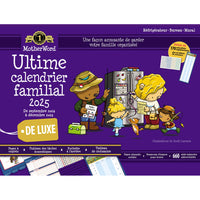 MotherWord - Ultime calendrier familial de luxe pour réfrigérateur 2024-2025 - 18 po x 13 1/2 po - français-16 grandes pages mensuelles détachables : septembre 2024 - décembre 2025